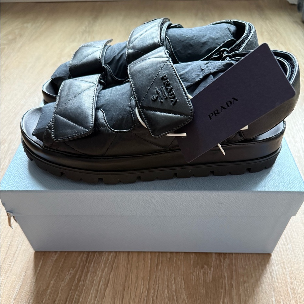 Prada leather strap sandals size 39.5